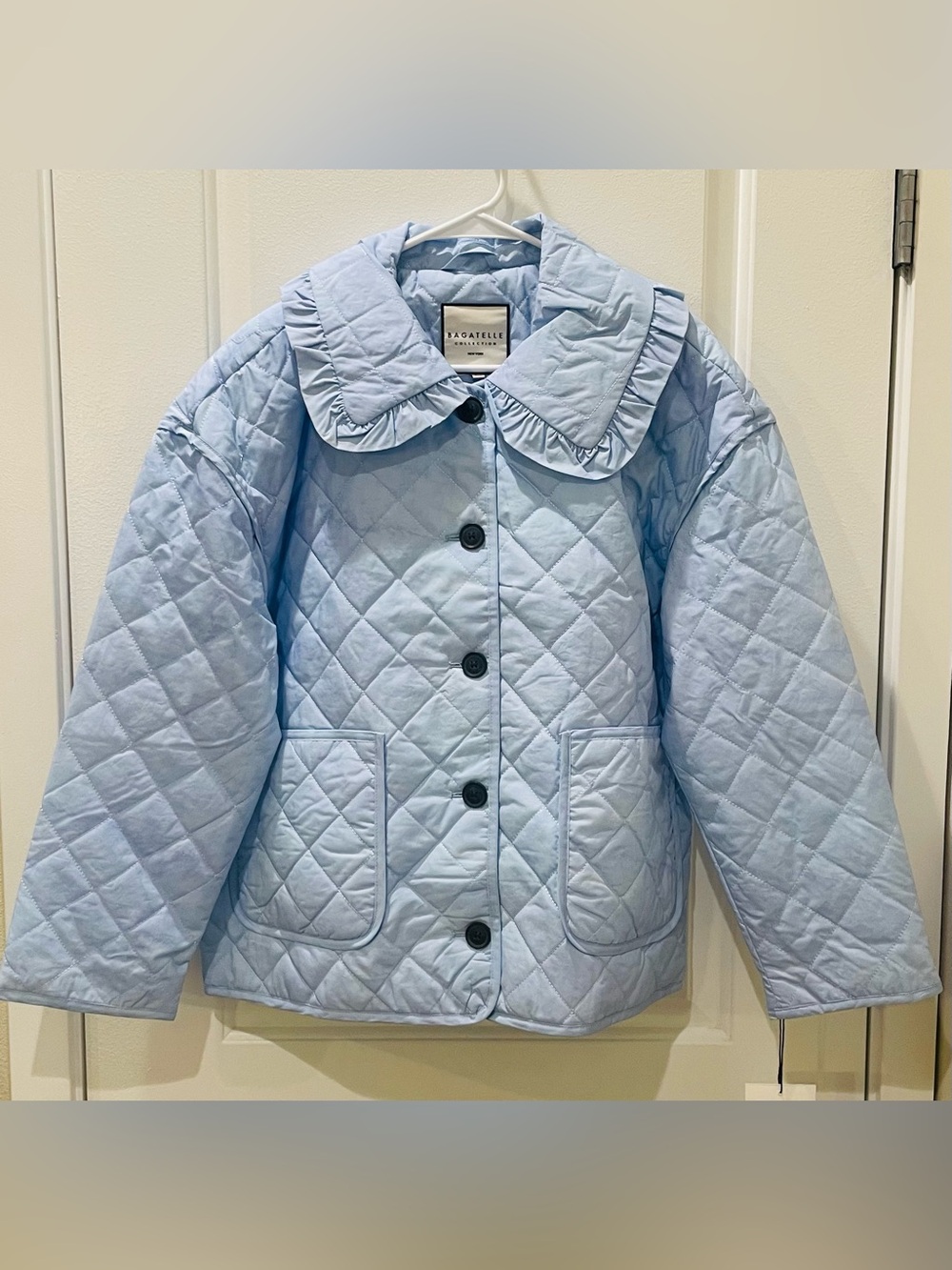 NEW…Bagatelle Quilted Ruffle Collar Jacket - Picture 4 of 4
